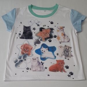 Women's Juniors Kitten Cropped Top Tee Bundle of 3 Items Size S
